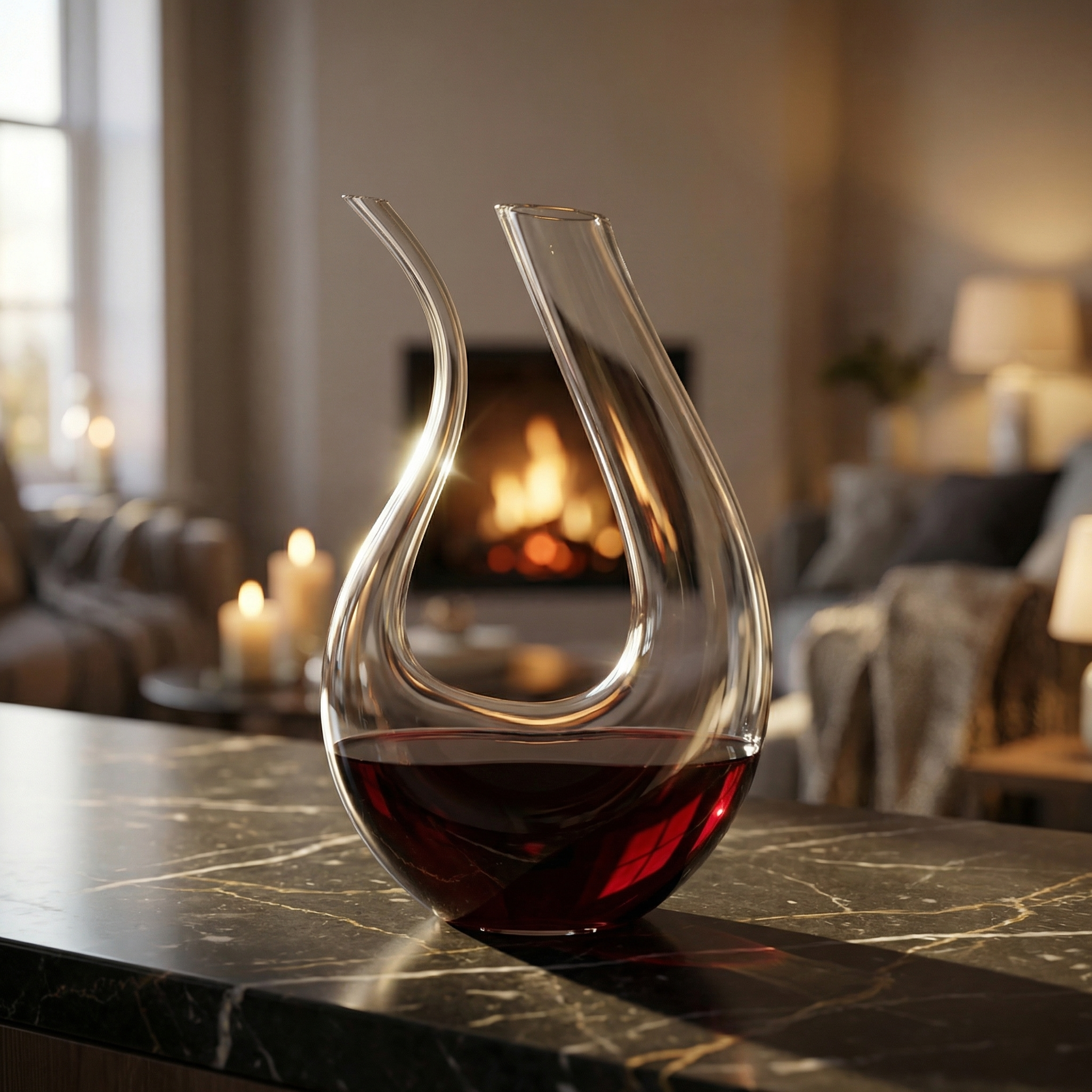 Crescendo Crystal U-Shaped Decanter