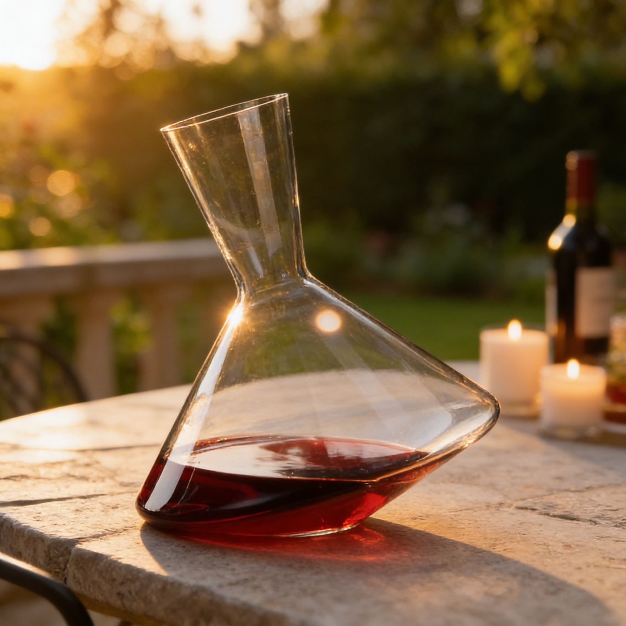 Light Spinning Crystal Decanter